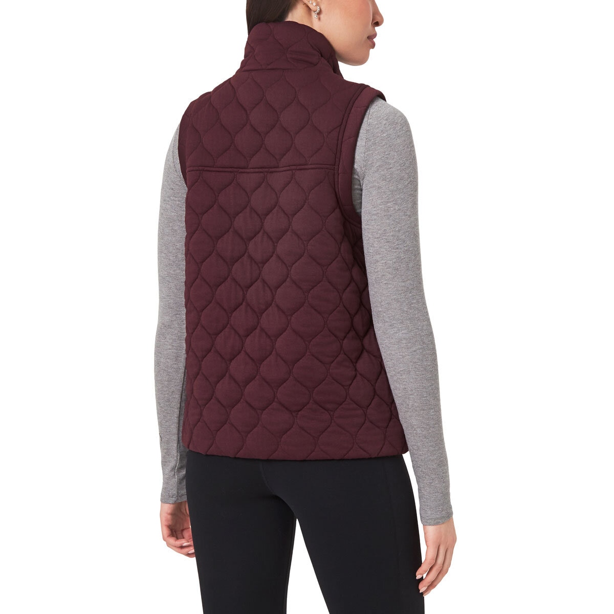 Kirkland Signature Women's Quilted Vest in Maroon