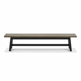 Bentley Designs Camden Weathered Oak & Peppercorn Large Bench, 220cm