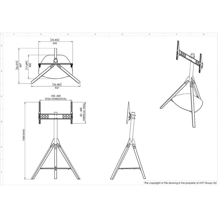 AVF Hoxton TV Stand in Dark Wood