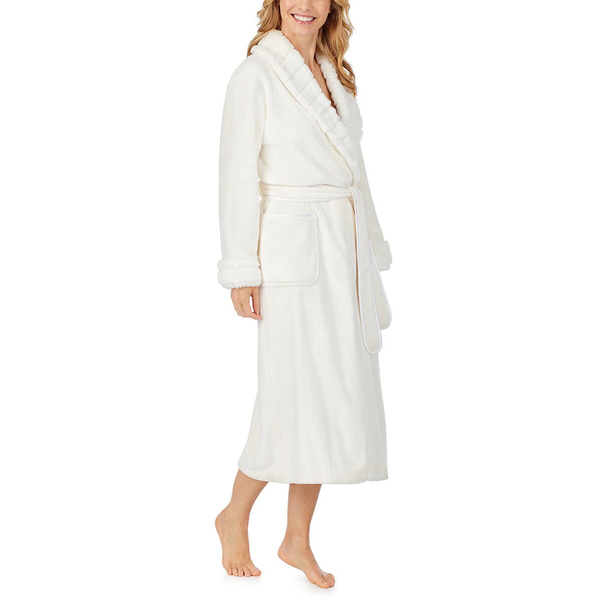 Carole Hochman Women's Plush Robe in Ivory, 3 Sizes Costco UK