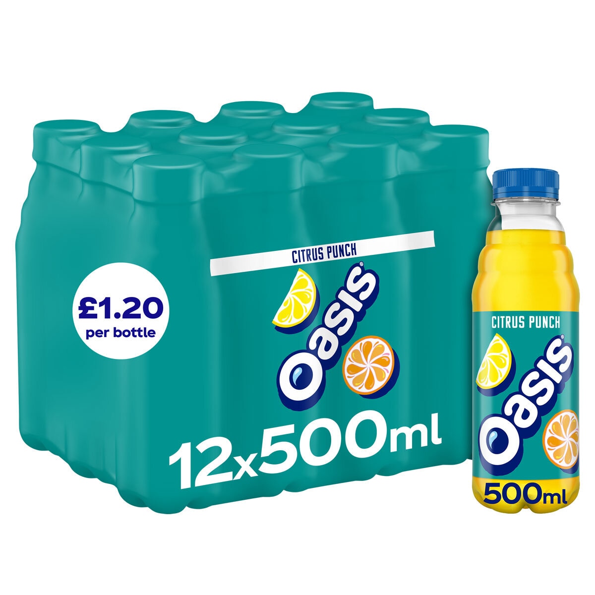 Oasis Citrus Punch PMP £1.20, 12 x 500ml