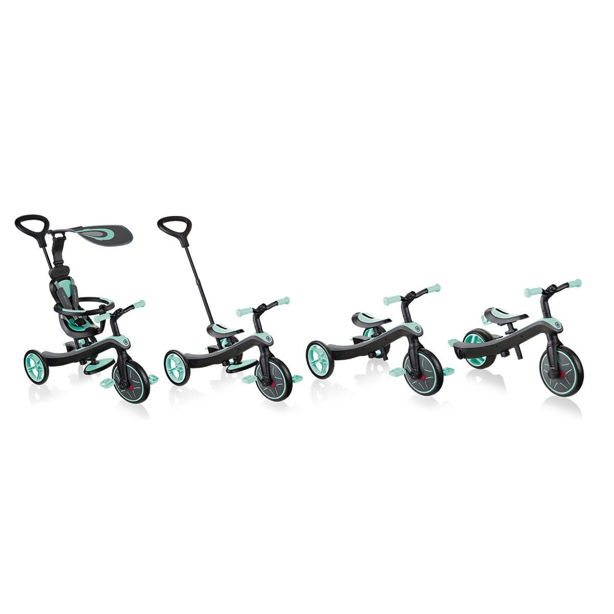 Globber Explorer Trike 4 in 1 - Mint : : Toys & Games