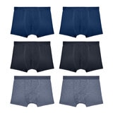GreenTreat Men's Boxers 6 Pack in Blue, Large