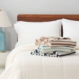 Berkshire Chenille Striped Throw in 3 Colours, 152 x 178 cm Berkshire Chenille Striped Throw in 3 Colours, 152 x 178 cm