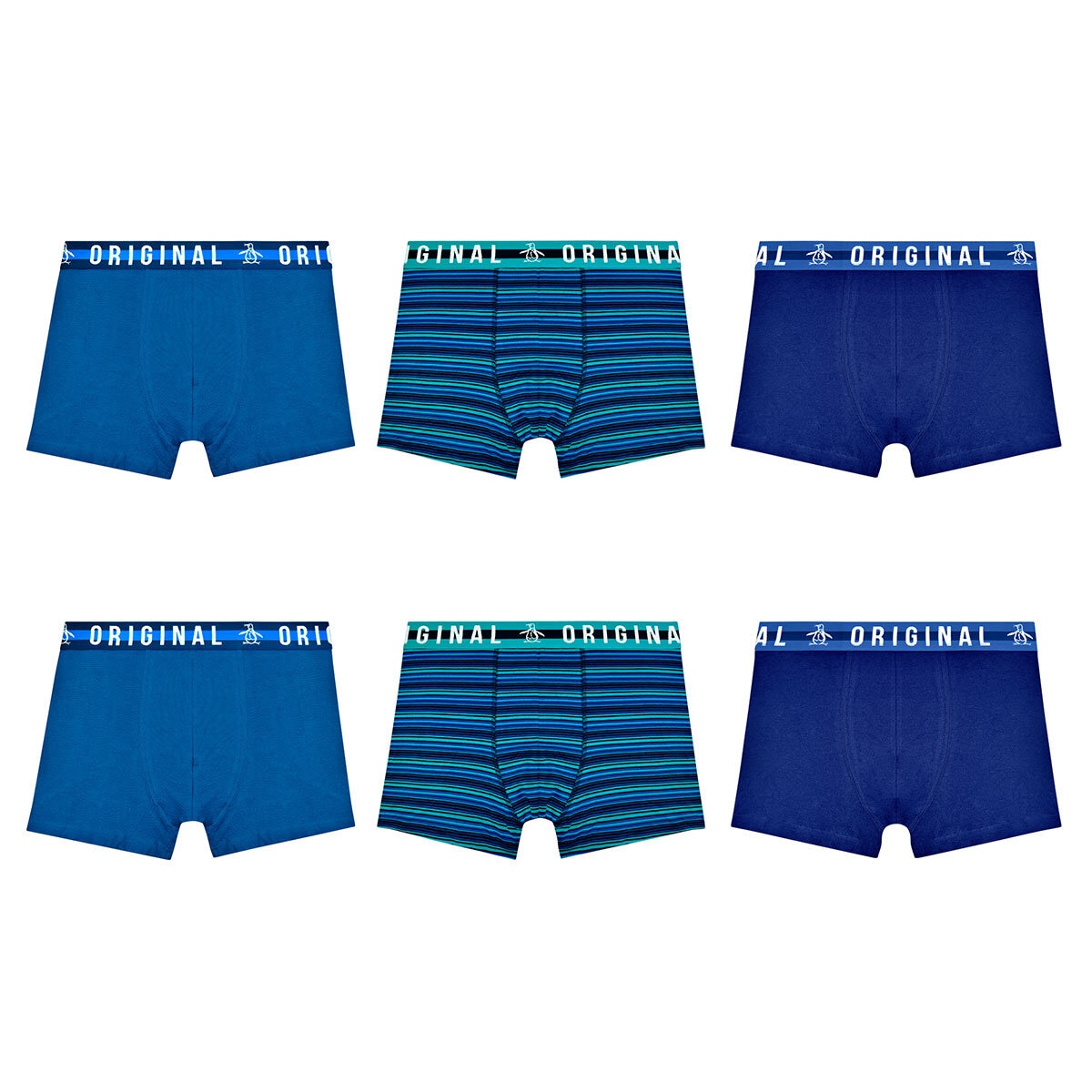 Penguin Men's Boxers 6 Pack in Teal