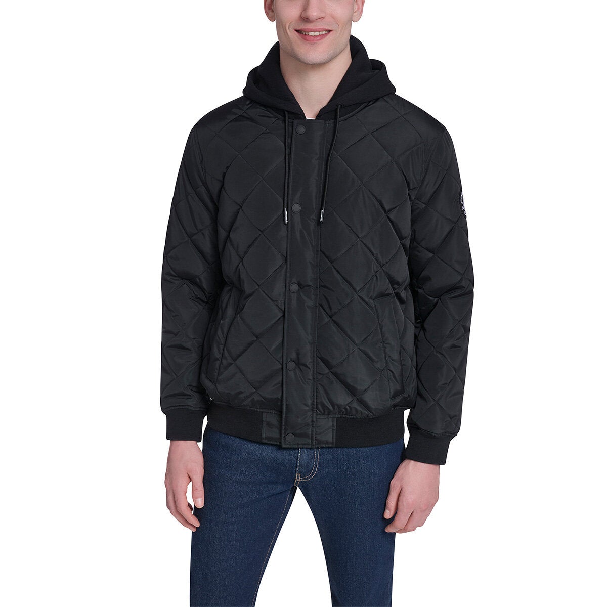 Converse Men's Hooded Bomber Jacket Converse Men's Hooded Bomber Jacket