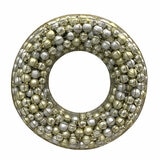 36 inch LED Ornament Wreath With LED lights, Silver & Gold