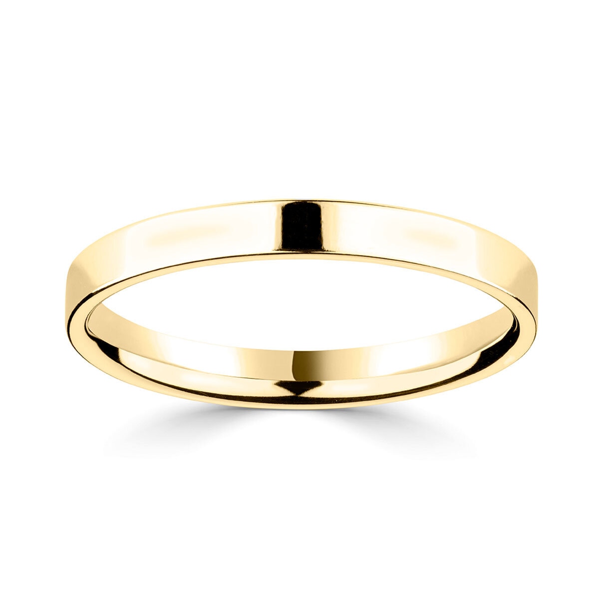 2.5mm Basic Light Court Wedding band. 18ct Yellow Gold