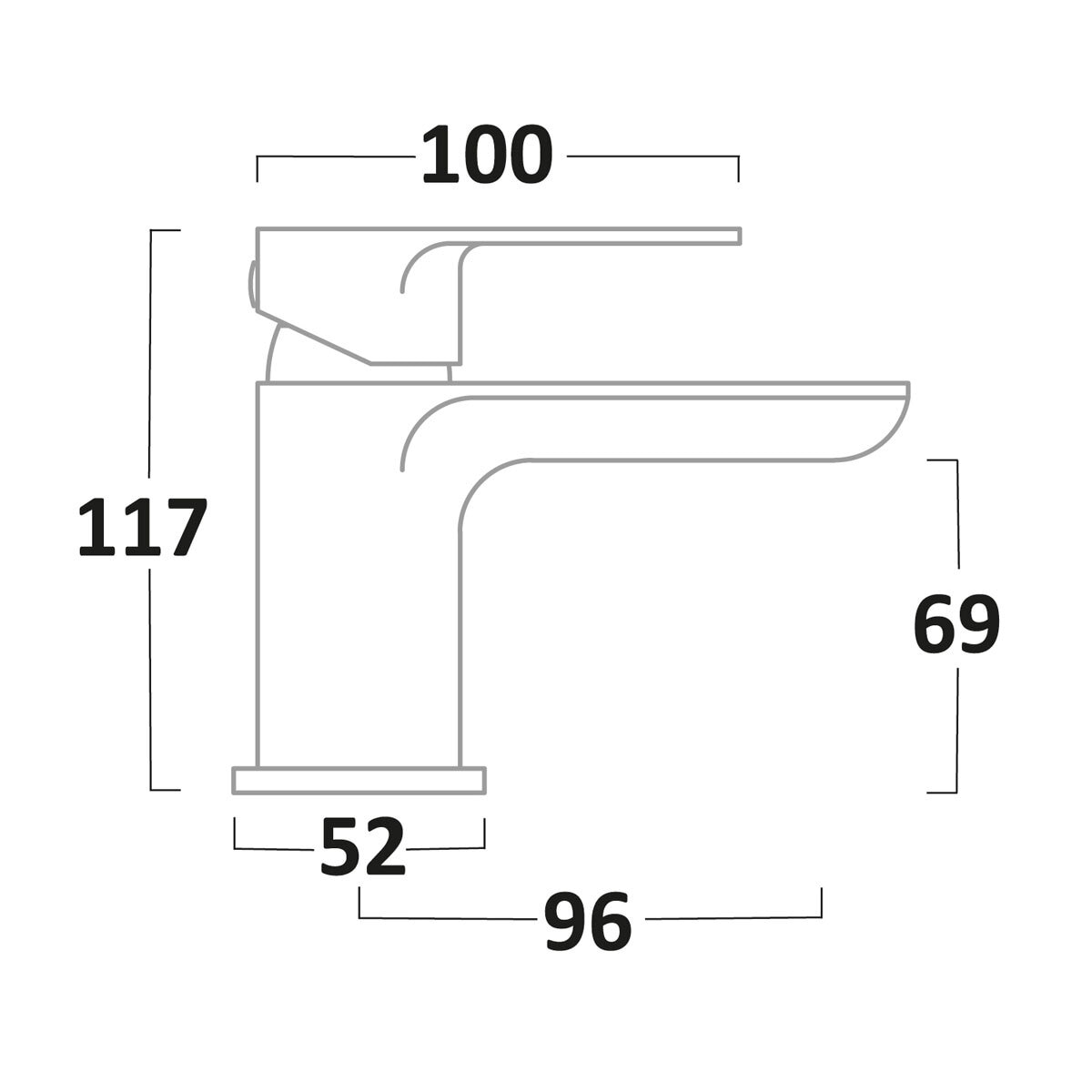 Tavistock Nation Mini Basin Mixer Tap with Click Waste