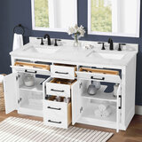 Alonso 60" vanity lifestyle image with drawers open