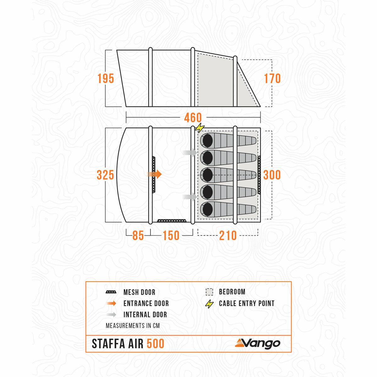 Image of the floorplan of the tent Image of the floorplan of the tent