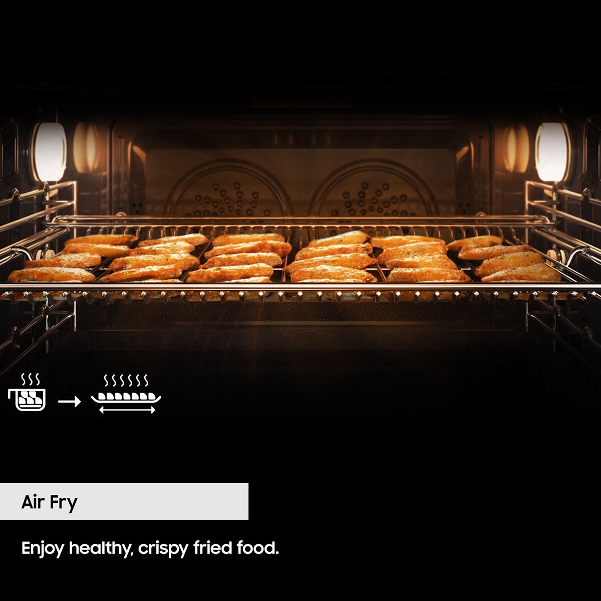 Samsung Series 5 Dual Cook Flex NV7B5750TAK/U4 76L Smart Oven, A+ Rating in Black