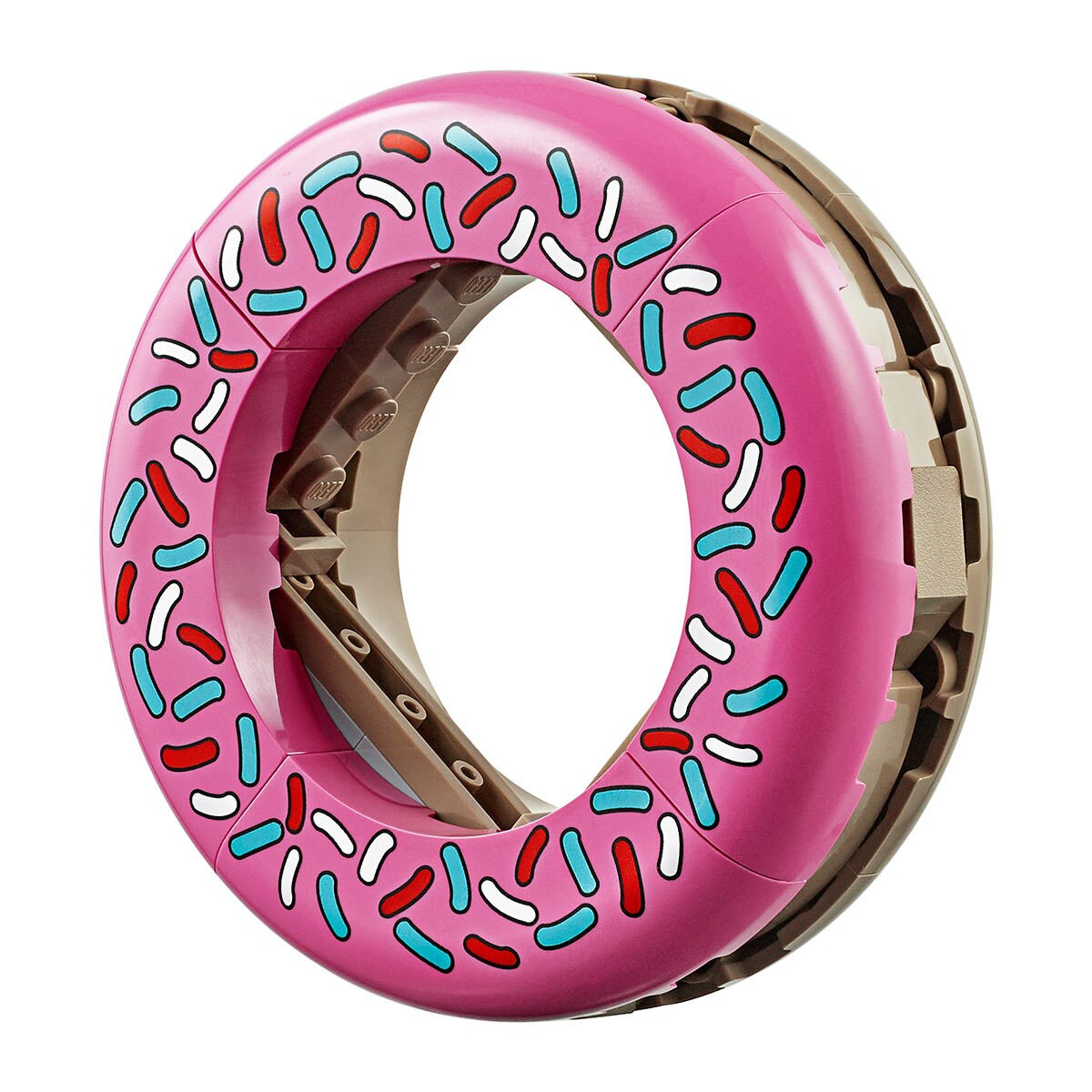 Close up of the lego donut - complete with this item when purchased