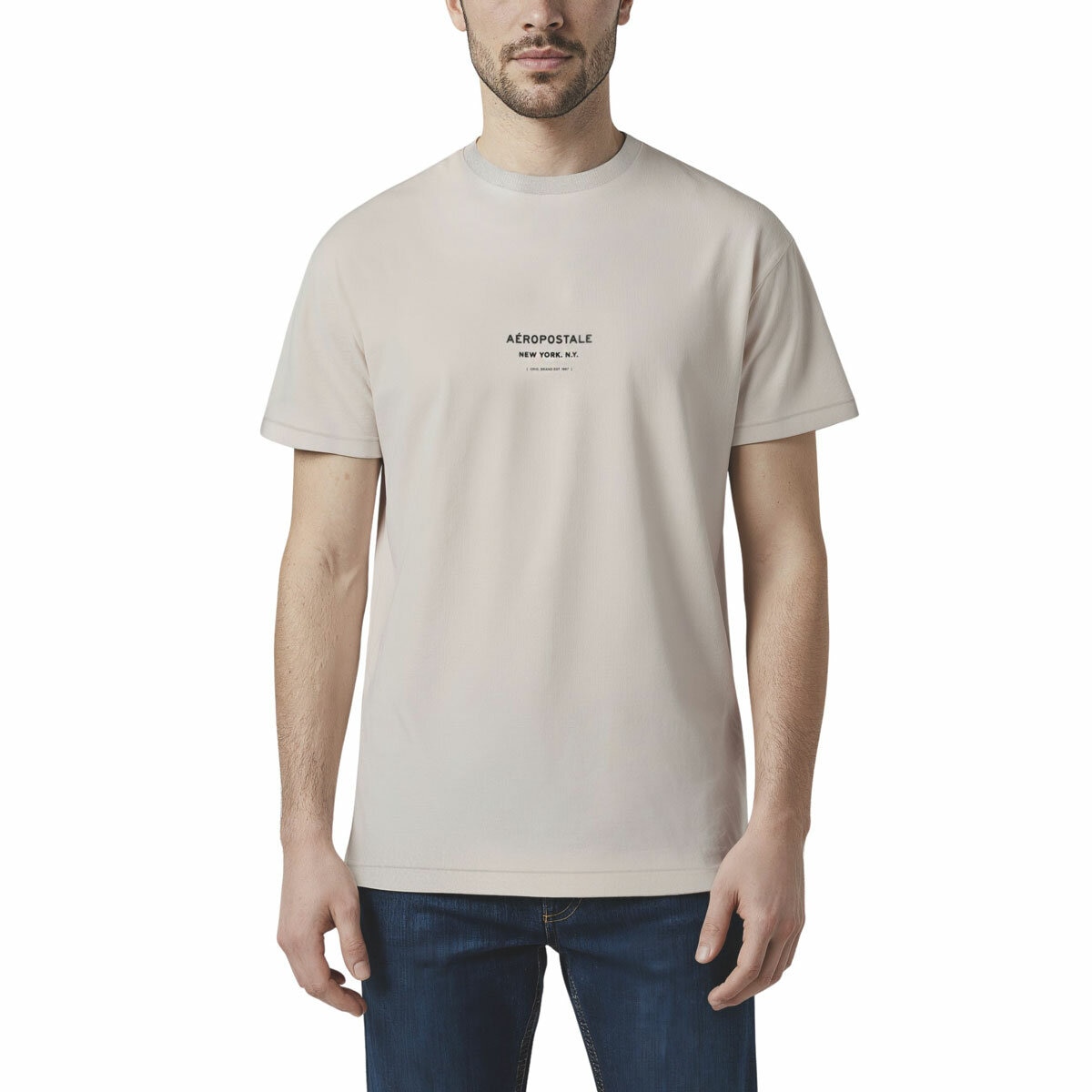 Aeropostale Men's T-Shirt in Bone