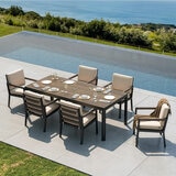 Mirador 7 Piece Deep Seating Dining Set + Cover