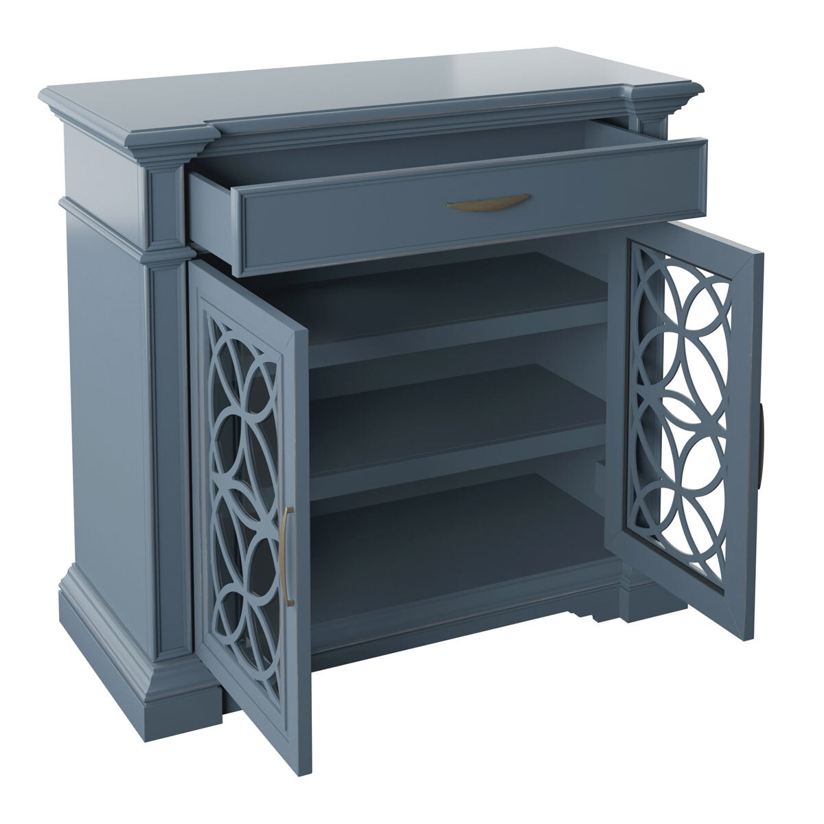 Cut out image of Luna Cabinet  with storage opened