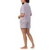 DKNY Ladies Notch Collar 3 Piece PJ Set in Grey