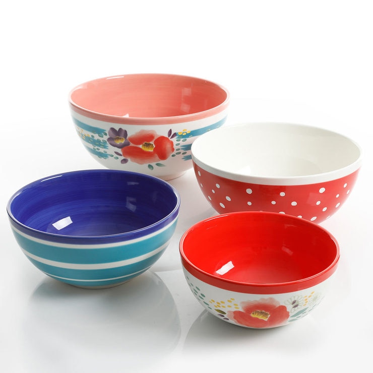 Laurie Gates Stoneware 4 Piece Nested Mixing Bowls Costco UK