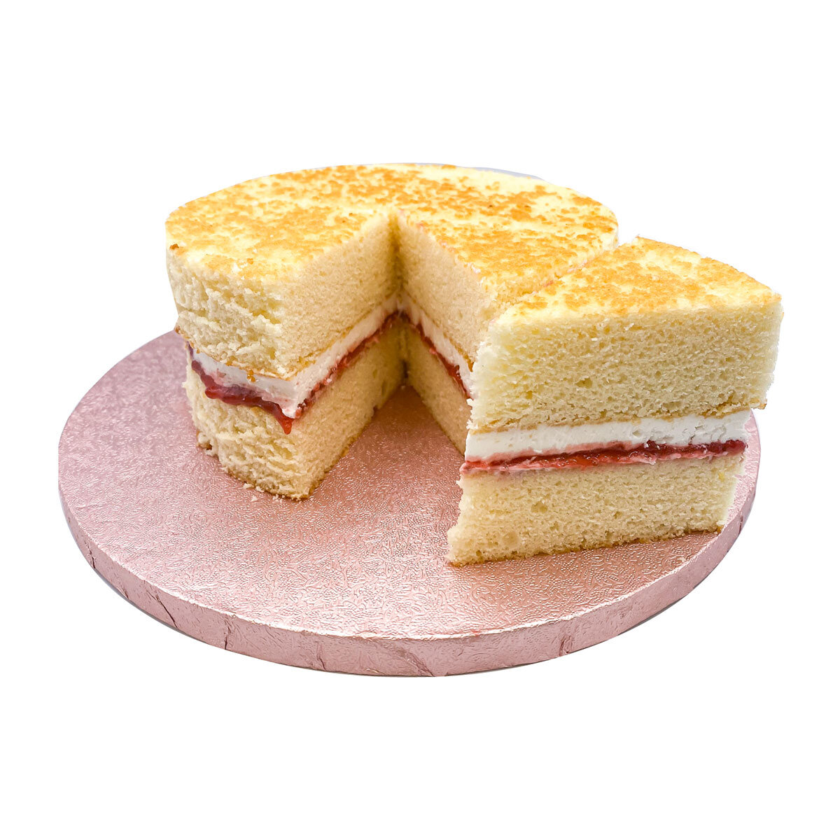 Vanilla Sponge cake with slice