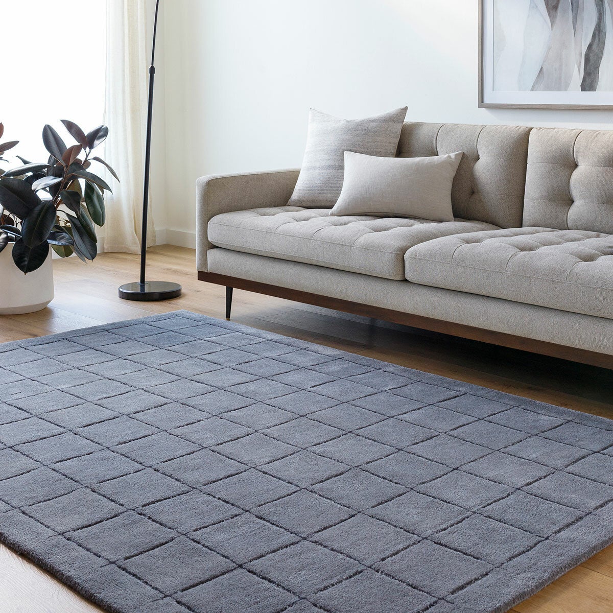 Livabliss Brook Grey Wool Rug, In 2 Sizes Livabliss Brook Grey Wool Rug, In 2 Sizes