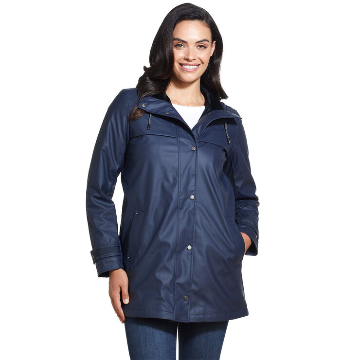 Weatherproof Women's Slicker Jacket in Navy | Costco UK