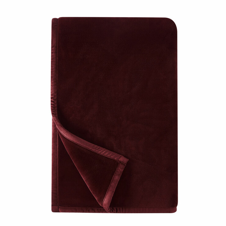 Coco Plush Throw in Red, 152 x 177 cm