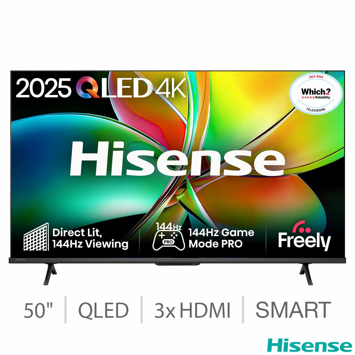Hisense 50E78QTUK PRO 50 Inch QLED HD Smart TV