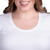 Kirkland Signature Ladies Scoop Neck Pima Tee in White