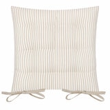 Yard Hayle Beige Striped Indoor Outdoor Seat Pad 2 Pack, 40 x 40 cm