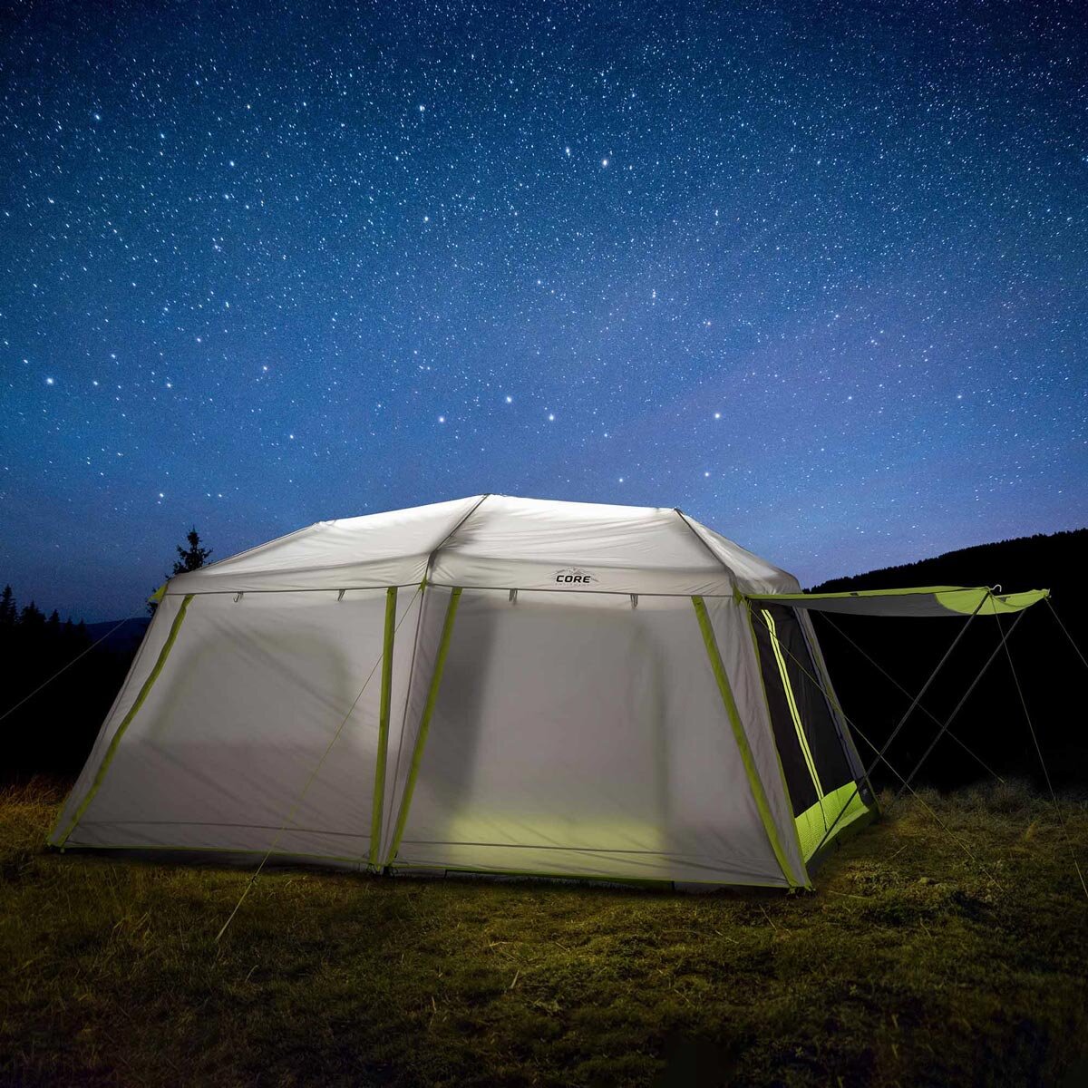 Core 10 person lighted Instant Cabin Tent, Sports Equipment