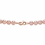 8-8.5mm Cultured Freshwater Pink Pearl Necklace, 18ct Rose Gold