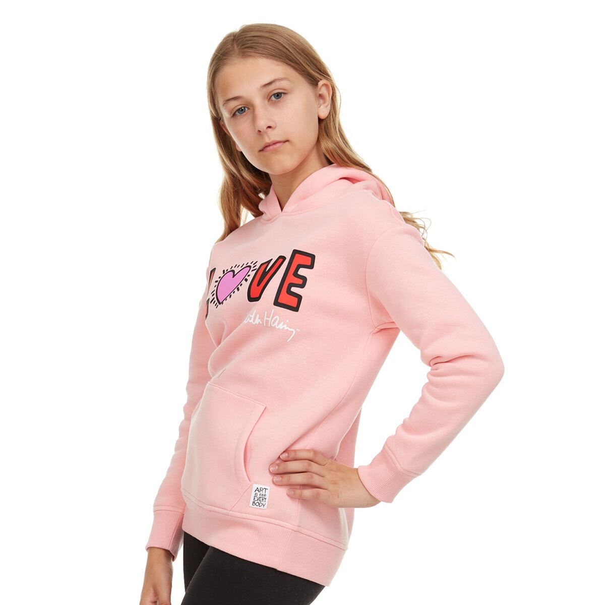 Keith Haring Youth Hoodie in Pink
