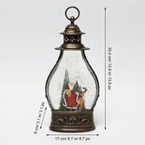 Holiday Scene Lantern Santa showing dimensions