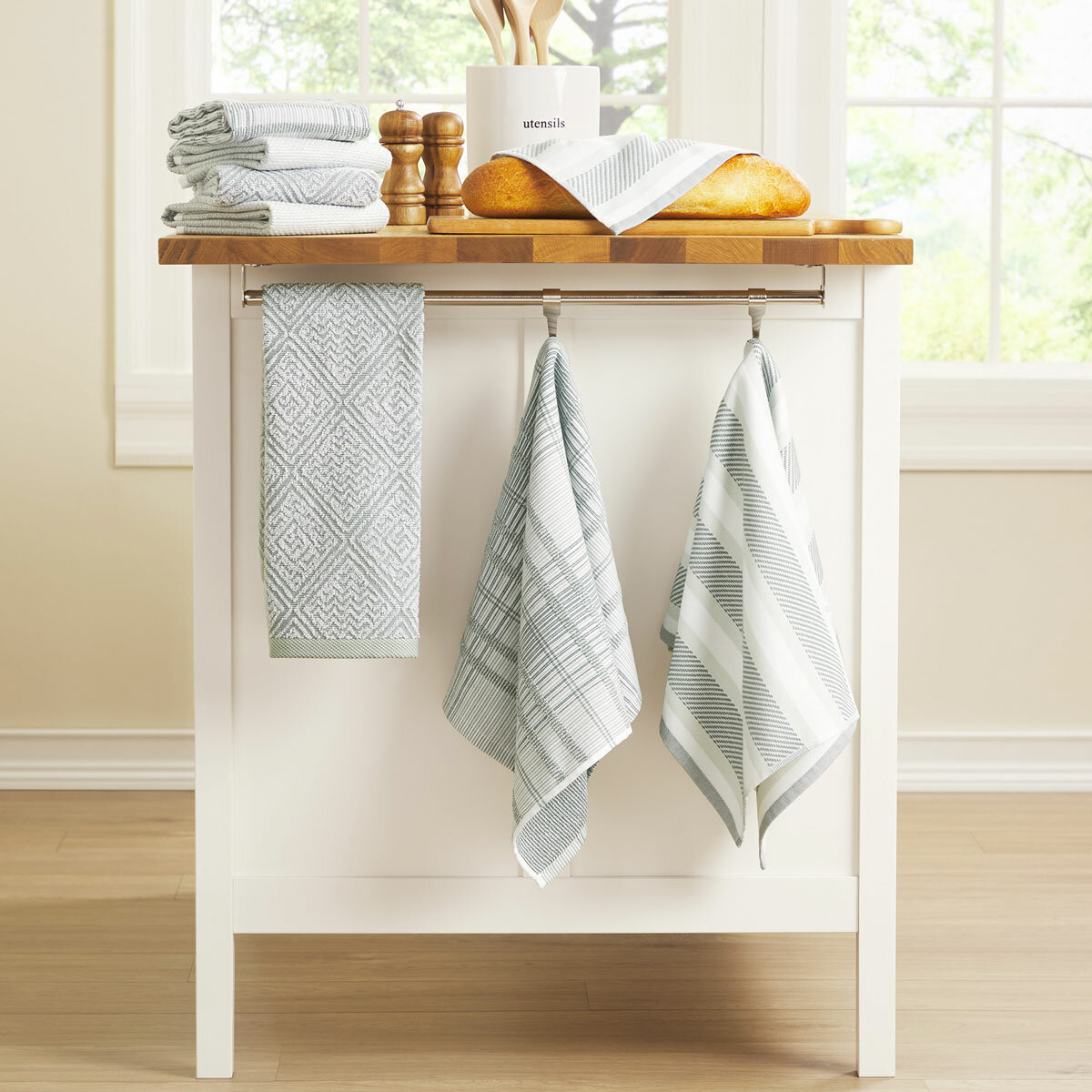 Town & Country Organic Green Kitchen Towels, 8 Pack Town & Country Organic Green Kitchen Towels, 8 Pack