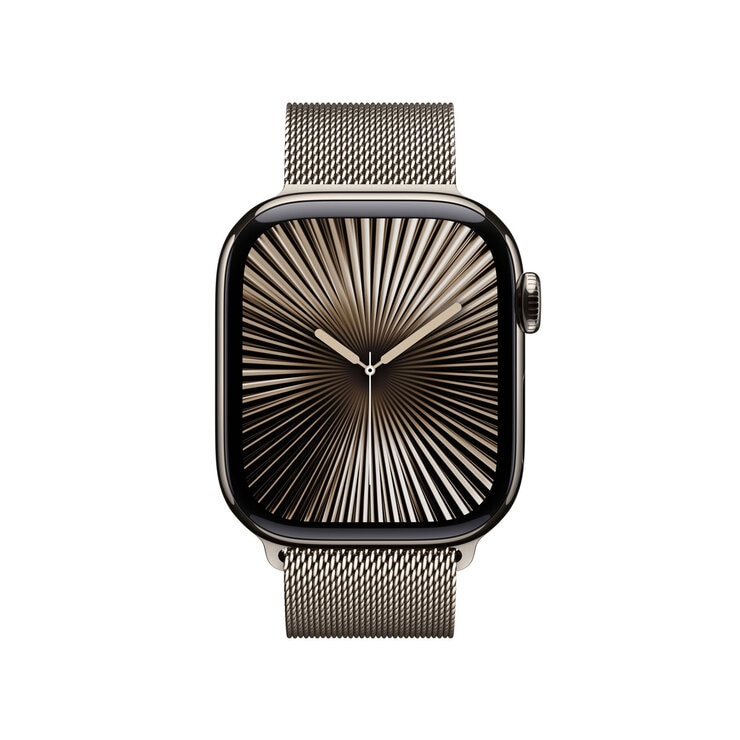 Buy Apple Watch Series 10 + Cellular, 42mm Natural Titanium Case with Natural Milanese Loop, MWXF3QA/A at costco.co.uk