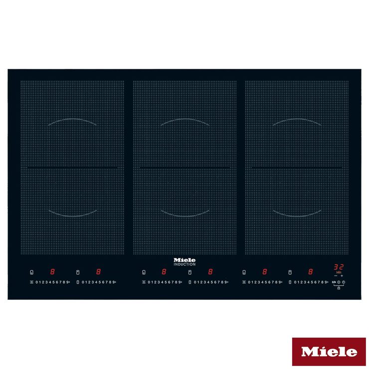 Miele KM63671, 6 Zone Induction Hob in Black Costco UK