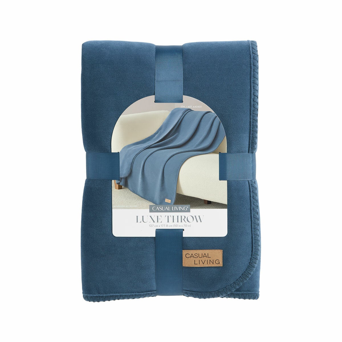 Casual Living Luxe Blue Throw, 127 x 178 cm Casual Living Luxe Blue Throw, 127 x 178 cm