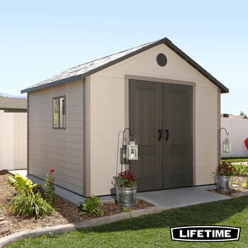 Lifetime 11 x 11ft (3.3 x 3.3m) Outdoor Storage Shed - Model 6433 Lifetime 11 x 11ft (3.3 x 3.3m) Outdoor Storage Shed - Model 6433