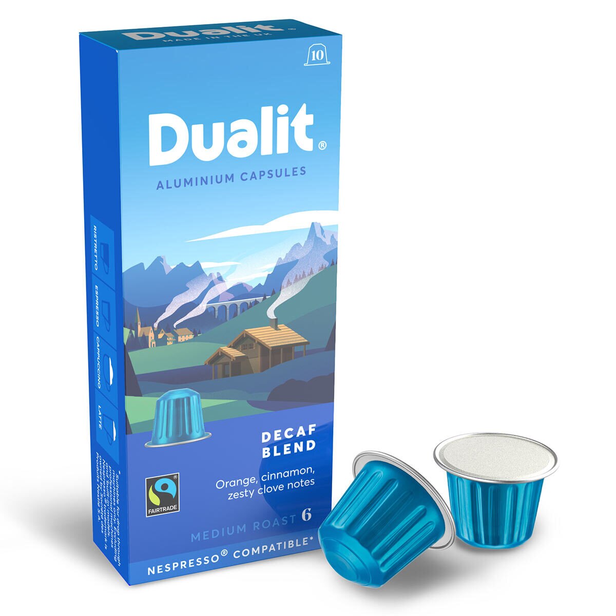 Dualit Decaf Aluminium Nespresso Compatible Coffee Pods, 100 Servings