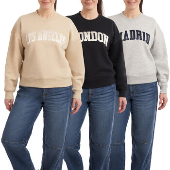 Elle Sport Women's Fleece Cities Crewneck Sweater