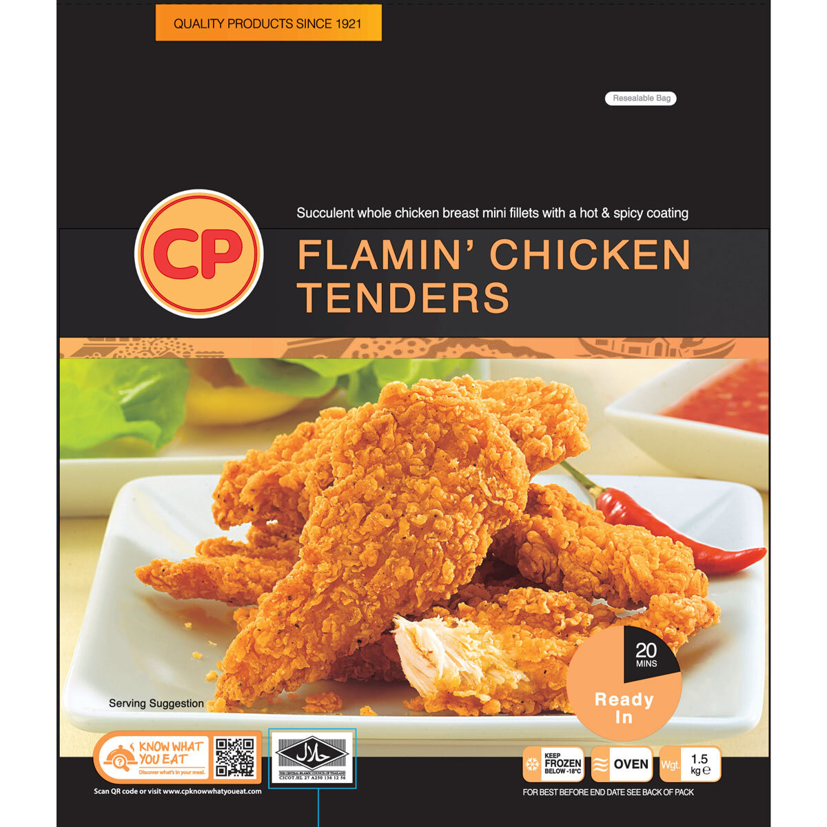 CP Foods Flamin Chicken Tenders, 1.5kg Costco UK