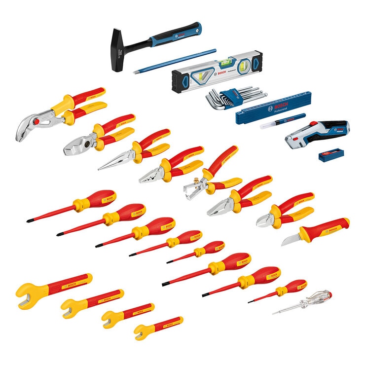 Bosch Professional 37 Piece VDE Hand Tool Set + Case Bosch Professional 37 Piece VDE Hand Tool Set + Case