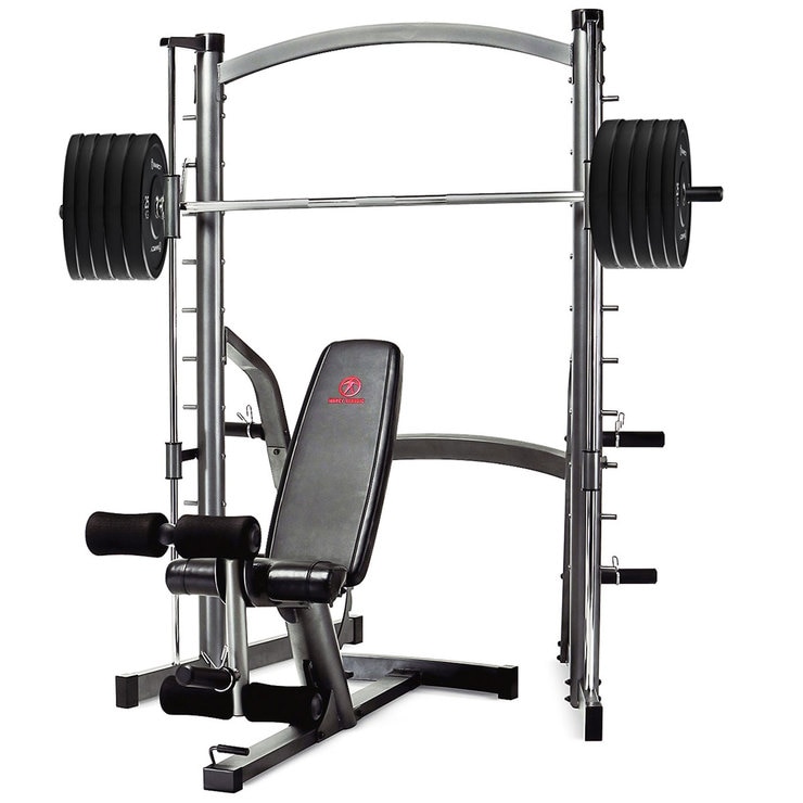 Marcy Sm1000 Smith Machine And Bench With 150kg Olympic Weight Set
