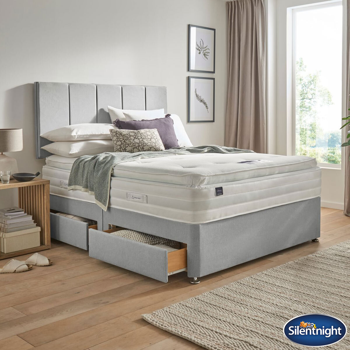 Silentnight Geltex 1850 Mattress & 4 Drawer Divan in Slat...