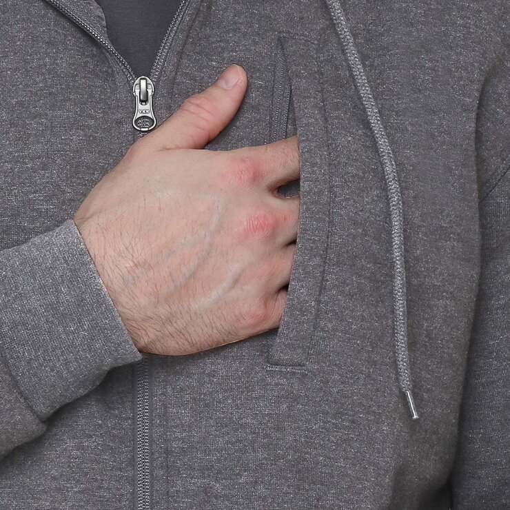 BC Clothing Fleece Lined Hoody in Grey BC Clothing Fleece Lined Hoody in Grey