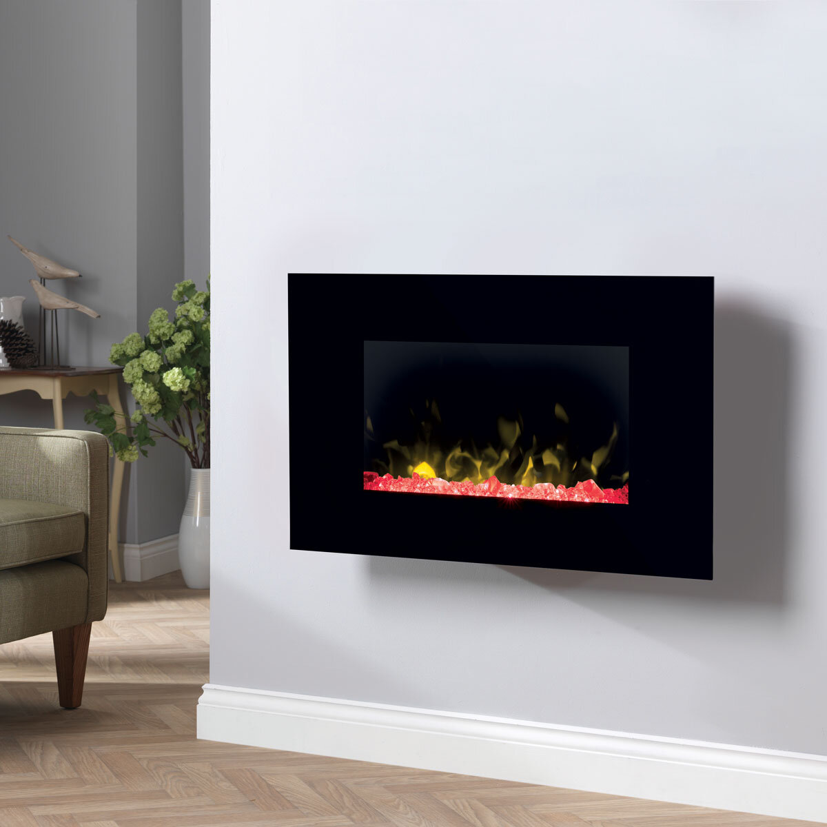 Dimplex ASTI Electric fireplace with mantel Optiflame