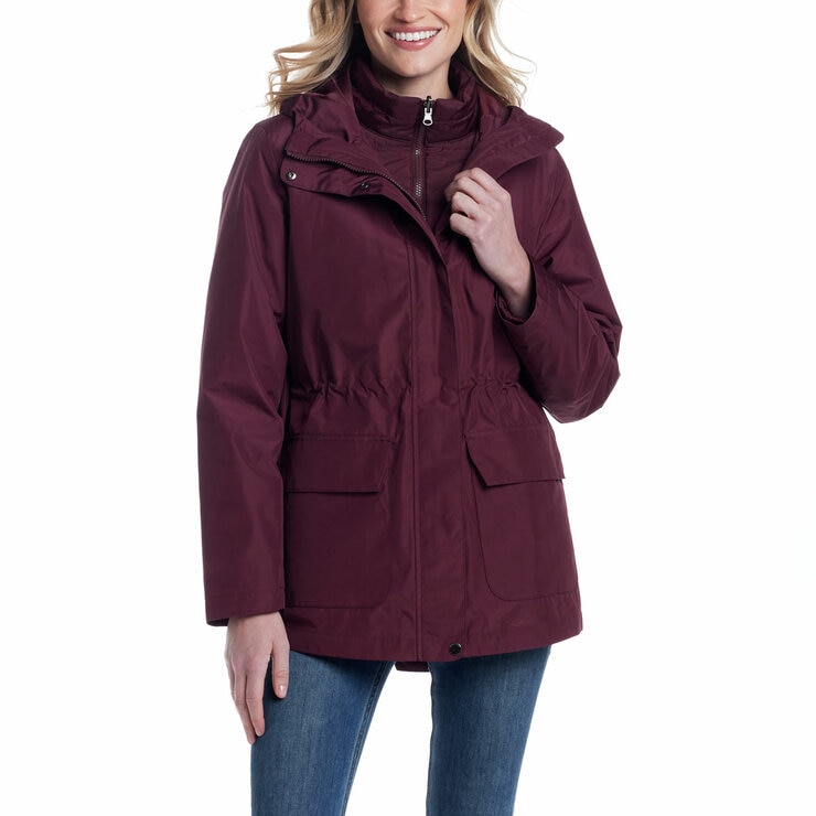 Weatherproof Women's 3 in 1 Systems Jacket in Burgundy