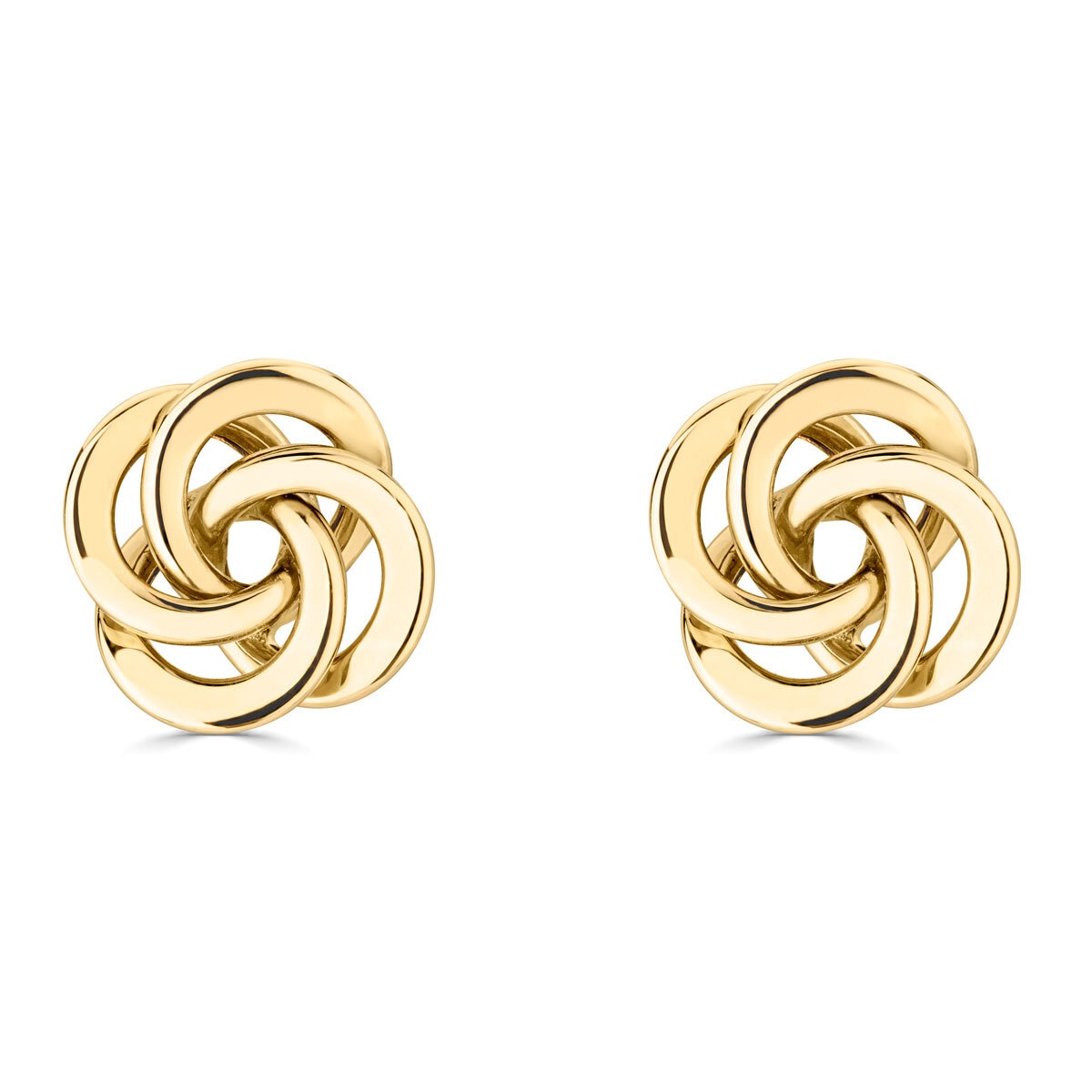 14ct Yellow Gold Large Love Knot Earrings