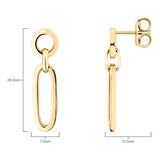 14ct Yellow Gold Paperclip Earrings