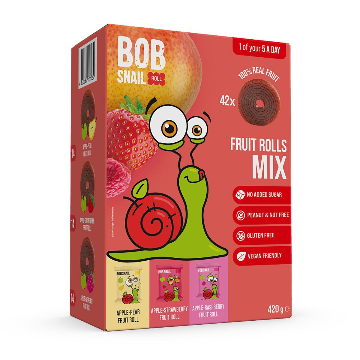 Bob Snail Fruit Rolls Mix, 420g